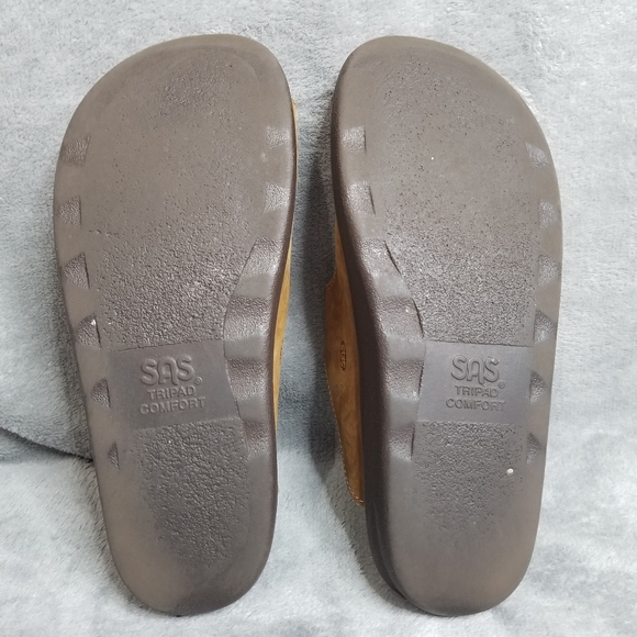 SAS Tripad Comfort WORN IN Brown Leather Womens 3 Buckle Sandals READ - Picture 12 of 12